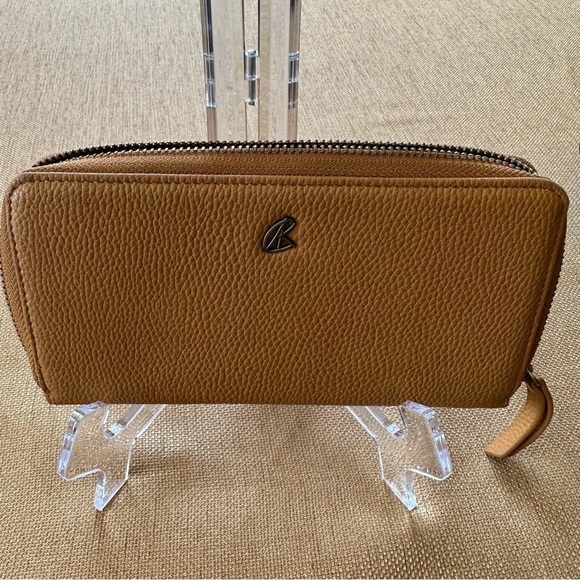 Kate & Alex Yellow Gold Zip Around Wallet Faux Leather - Picture 1 of 6